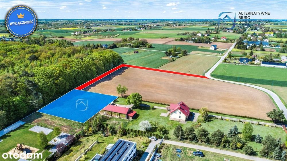 Działka budowlana pod lasem w Smugach