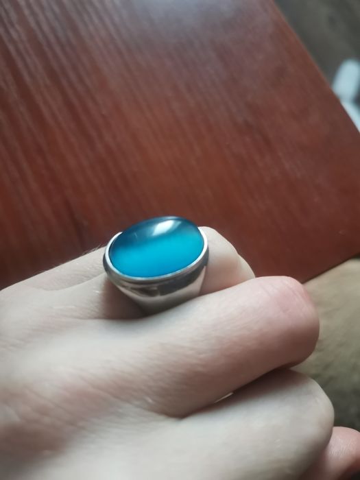 Продам кольцо с камнем кошачий глаз (опал)