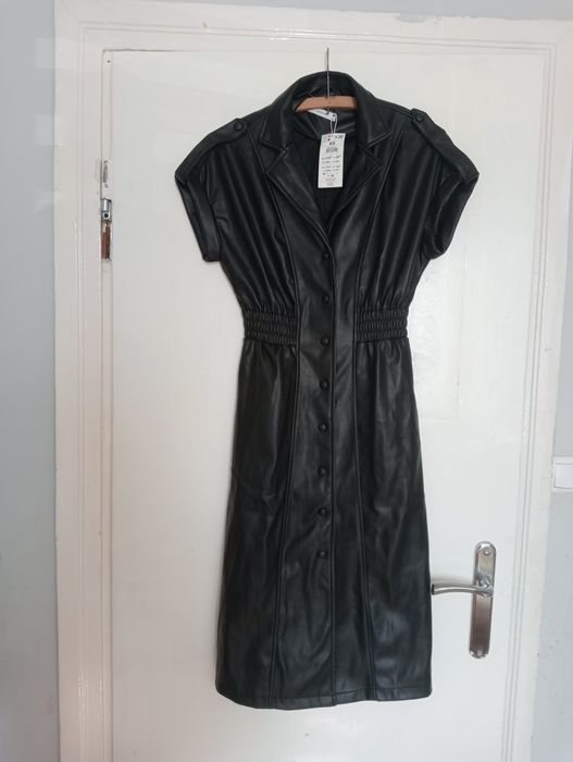 Damska sukienka skórzana