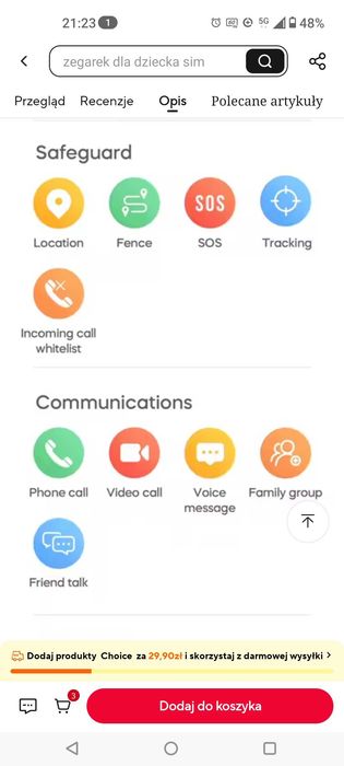 VALDUS Smartwatch GPS, karta SIM 4G, tracking