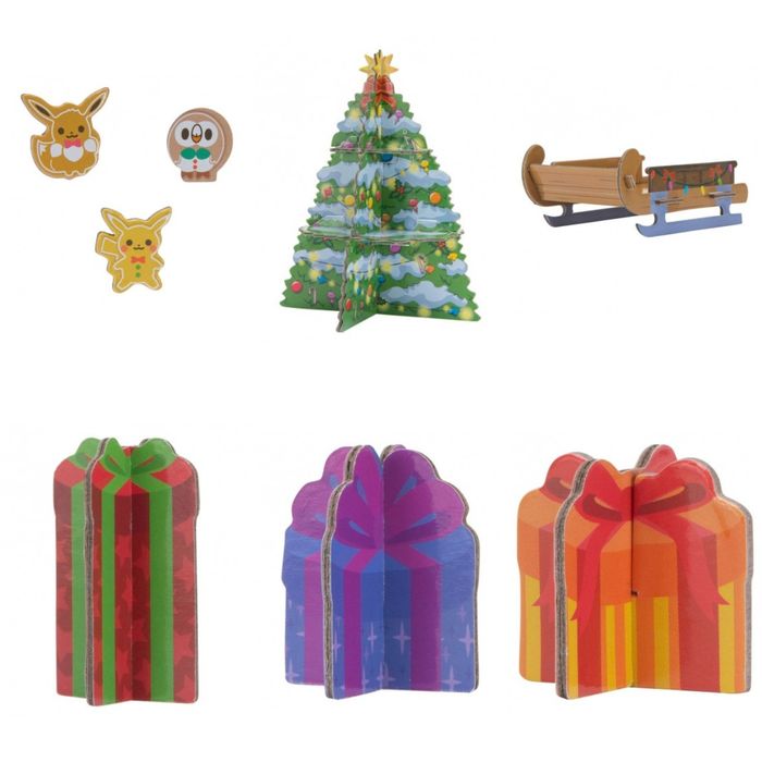 Calendario do advento com 16 figuras Pokemon - Natal