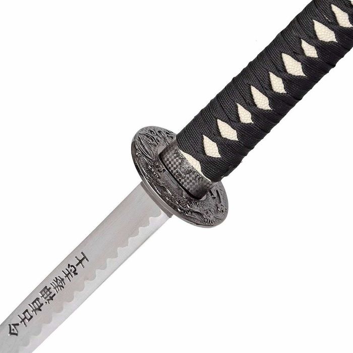 Katana Ostatni Samuraj  Cosplay z drewnianym stojakiem 104 cm, czarny