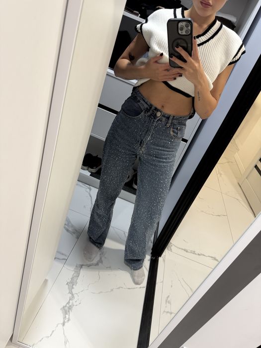 Джинси з стразами ZARA