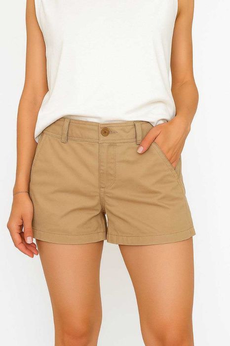 Короткие песочные шорты UNIQLO 100% cotton, р. XS/S