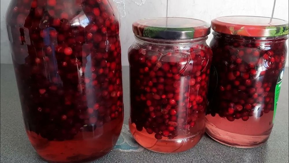 Ягода Брусниця консервована у власному соці 1 л -2025.