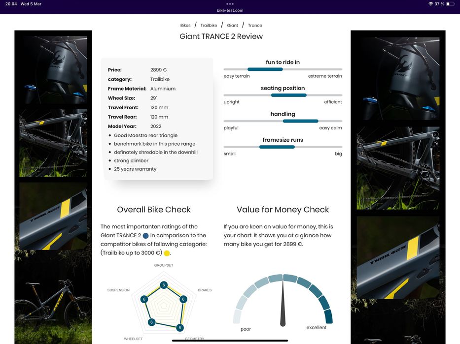 Giant Trance 2, 2022, tamanho M, roda 29’