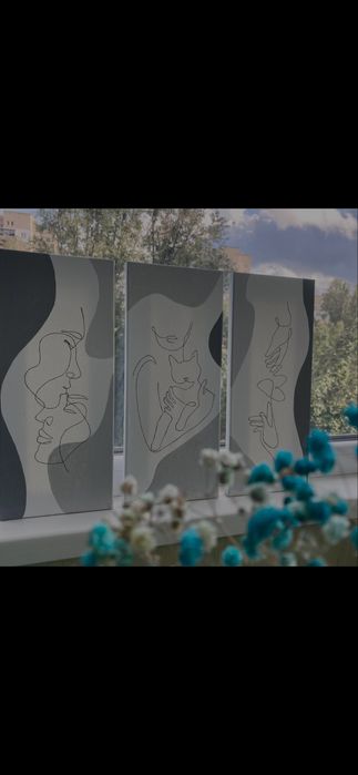 Картини акрил 3 штуки