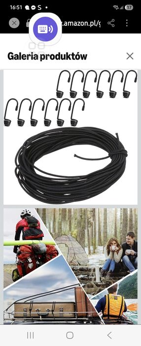 zestaw elastycznych linek typu bungee