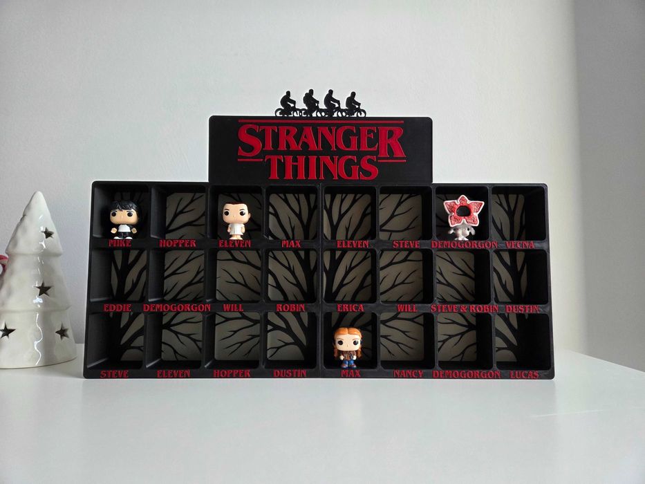 Półka na figurki Kinder Joy z podpisami - Stranger Things