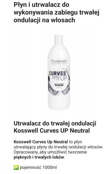 Zestaw do trwałej ondulacji włosów z WAŁKAMI KOSSWEL
