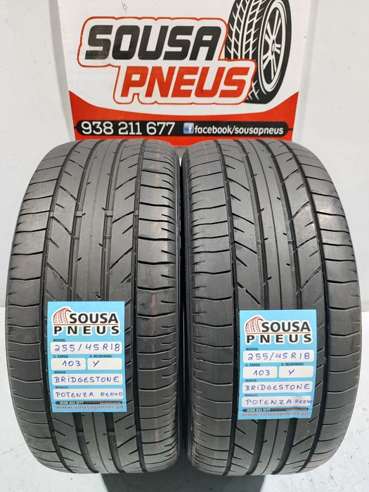 2 pneus semi novos 255-45R18 Bridgestone - Oferta dos Portes