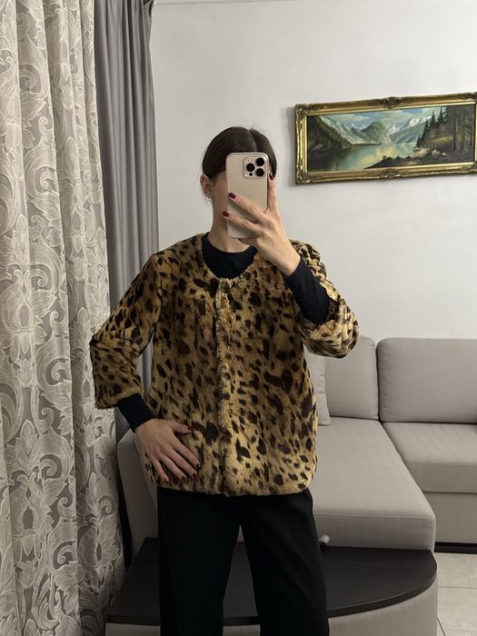 Шуби зі штучного хутра Zara Бордова, Леопардова, Лисиця