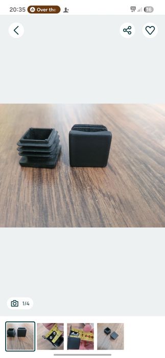 Zaślepki profilu, czarne 20x20 mm 100 szt.