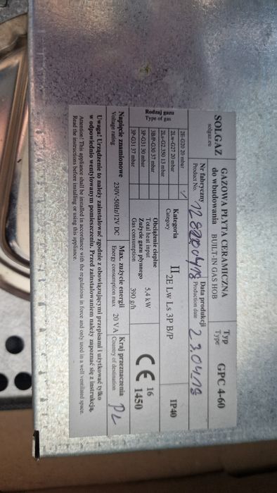Płyta gazowa SOLGAZ 4+1