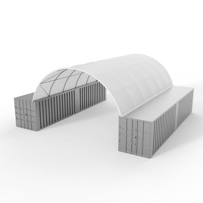Zadaszenie kontenerowe 8x12m PVC 900g/m2 wiata na kontenery, gruba plandeka, gwarancja