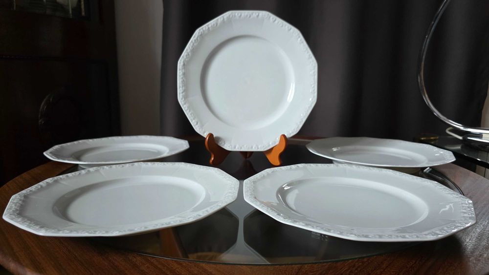 Rosenthal,Biała Maria ,5 talerzy płaskich,28cm!