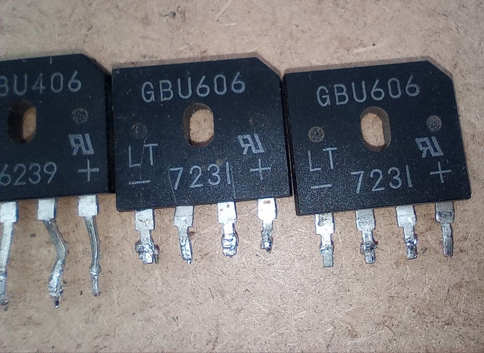 Лот 6 шт диодный мост GBU606, GBU605, GBU406