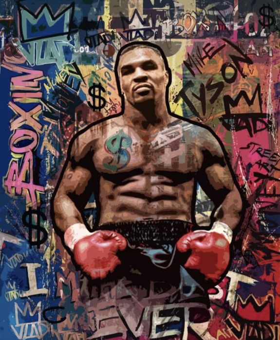 Mike Tyson street art quadro