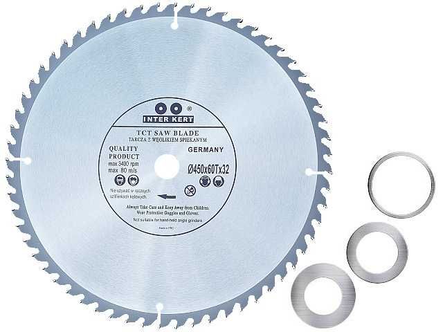 Tarcza Piła do cięcia drewna drzewa WIDIA WIDIOWA INTERKERT 450 x 32 30 60T