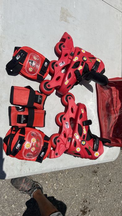 Conjunto mala patins e proteções