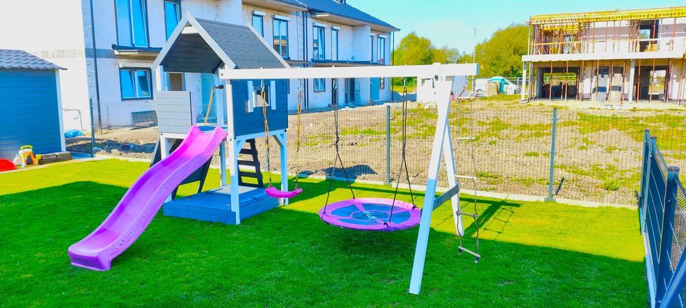 Drewniany Plac Zabaw - PROMOCJA - PONGO - Domek - Huśtawka