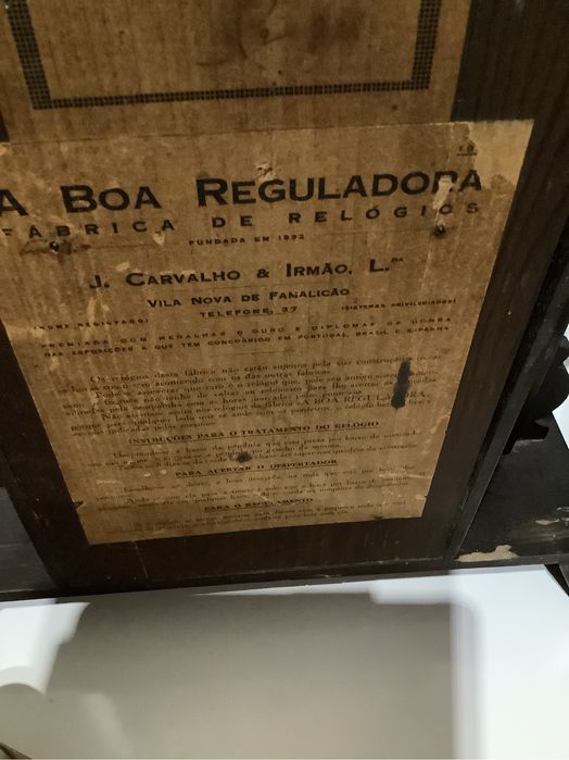 Relógio vitage da marca regulador a funcionar