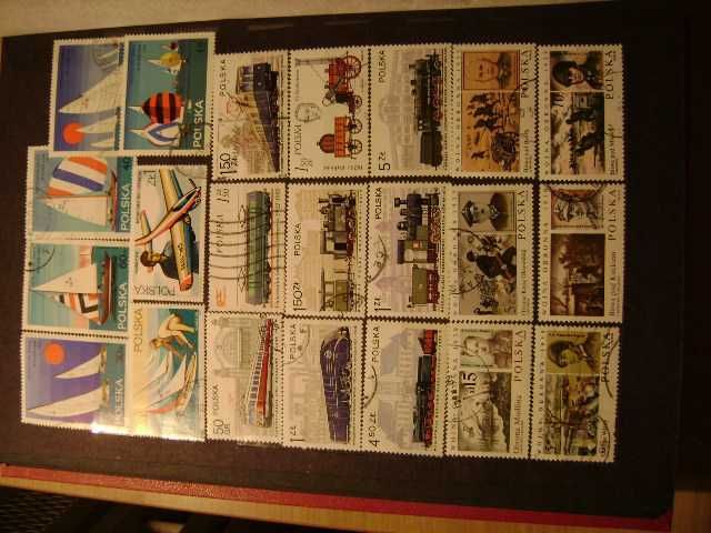 Znaczki pocztowe polskie kasowane Zestaw 667 sztuk+klaser A4/24 strony