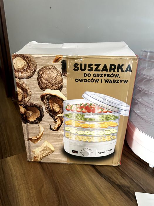 Suszarka do Grzybów Owoców Warzyw ziół 500W 5 Tac Regulacja Temperatury NOWA