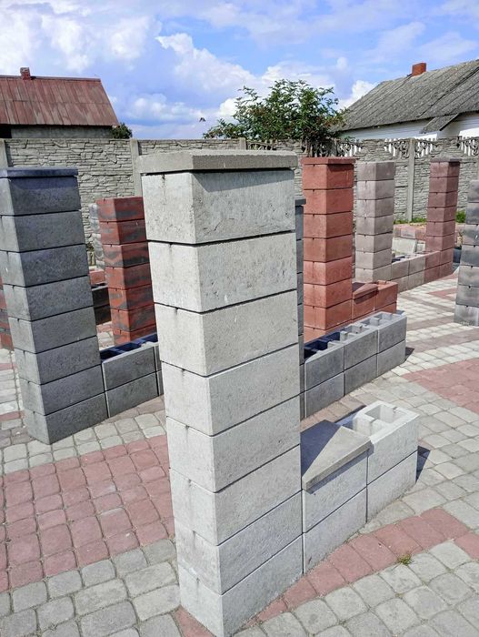 Bloczki Ogrodzeniowe Bloczek Ogrodzeniowy Szary , Betonowy Płoty