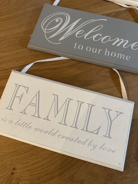 Placas decorativas com frases