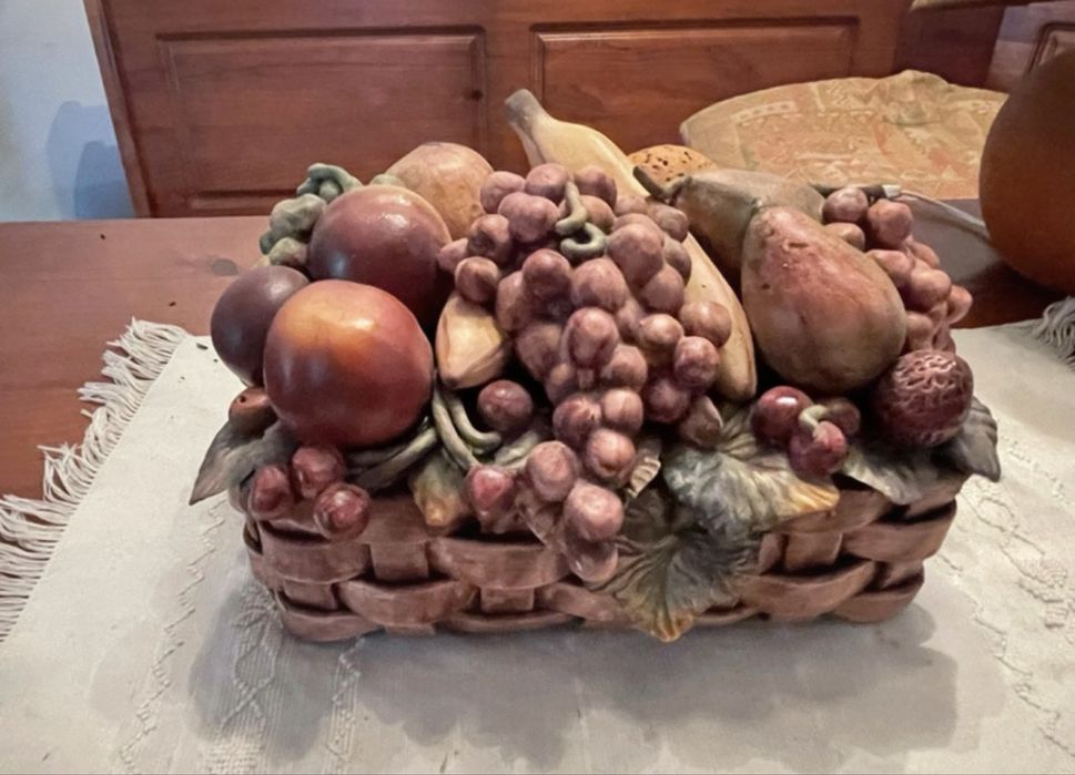 Cesto Cerâmica com frutas