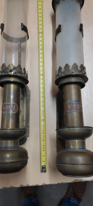 Stare kolekcjonerskie lampy wagonowe sygnowane