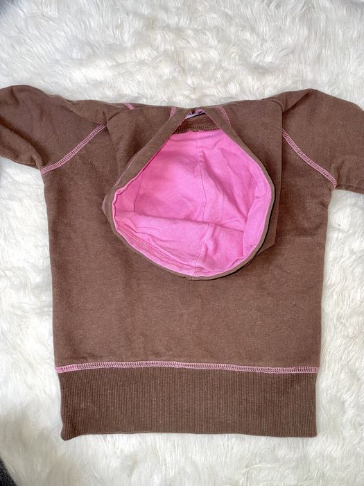 Brązowa bawełniana dziewczęca bluza miss evie 116 cm 6 lat