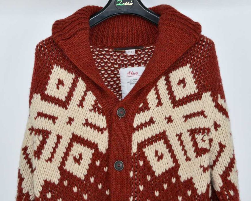 Gruby, rozpinany sweter s.Oliver L