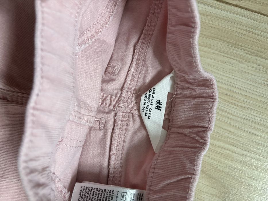 Spodnie jeans sztruks dla dziewczynki r. 98 H&M Zara