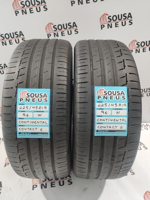 2 pneus semi novos 225-45R19 Continental - Oferta dos Portes