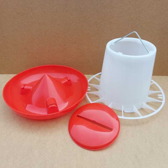 Karmidło 10 kg +poidło 10 l dla kur, gęsi, drbiu +wit dla niosek