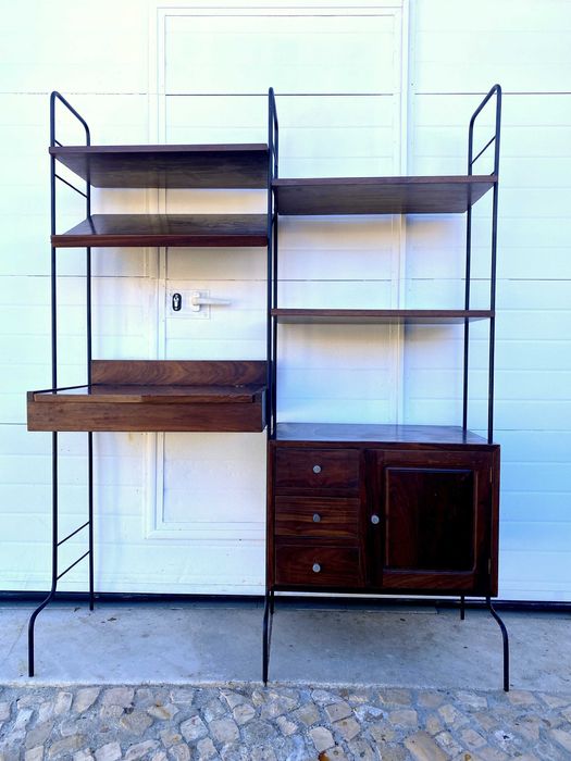 Estante dupla olaio vintage 124comp x 33prof x 46prof x 160alt