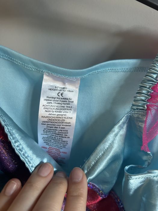 Strój sukienka tęczowa jednorożec 5-7 lat