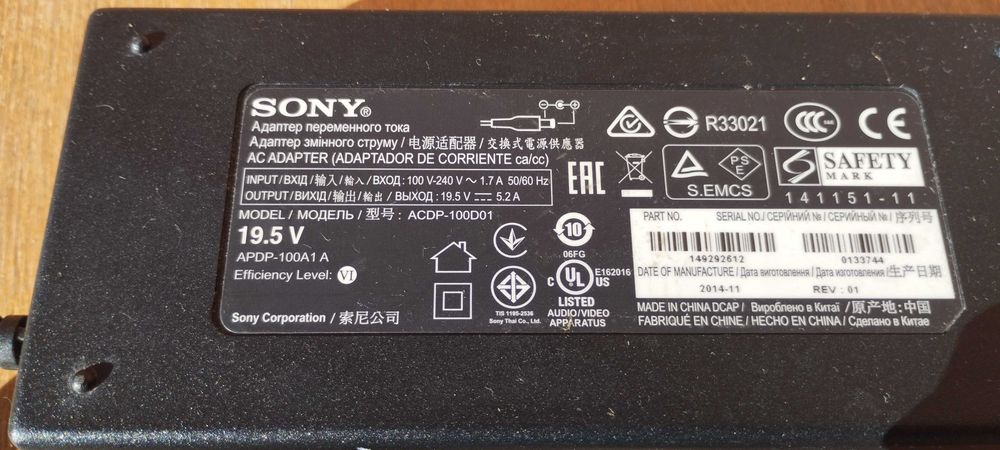 Блок живлеяння Sony APDP-100A1A 19.5в 5.2а