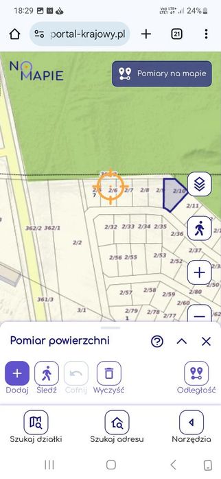 Działka przy lesie