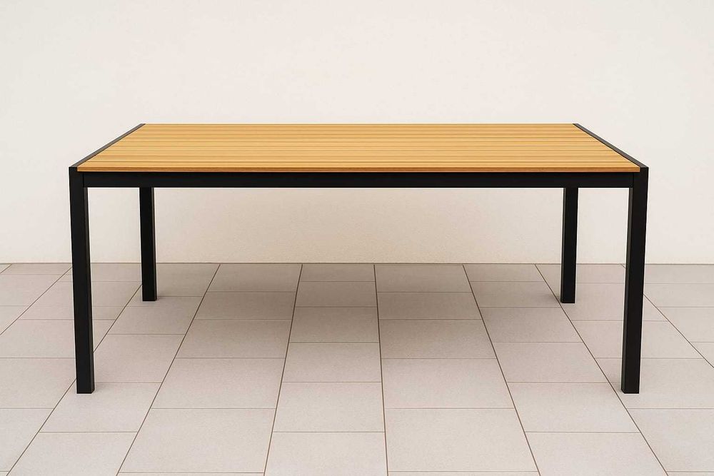 ZESTAW Ogrodowy z Nierozkładanym Stołem Polywood 90x200x74 cm Krzesła