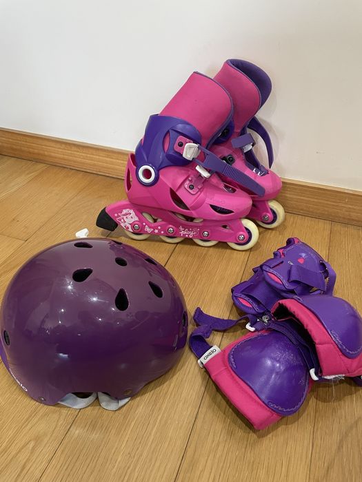 Patins de Criança Rosa Violeta Decathlon.