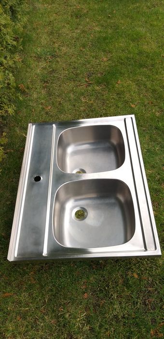 Zlewozmywak inox dwukomorowy 80cm