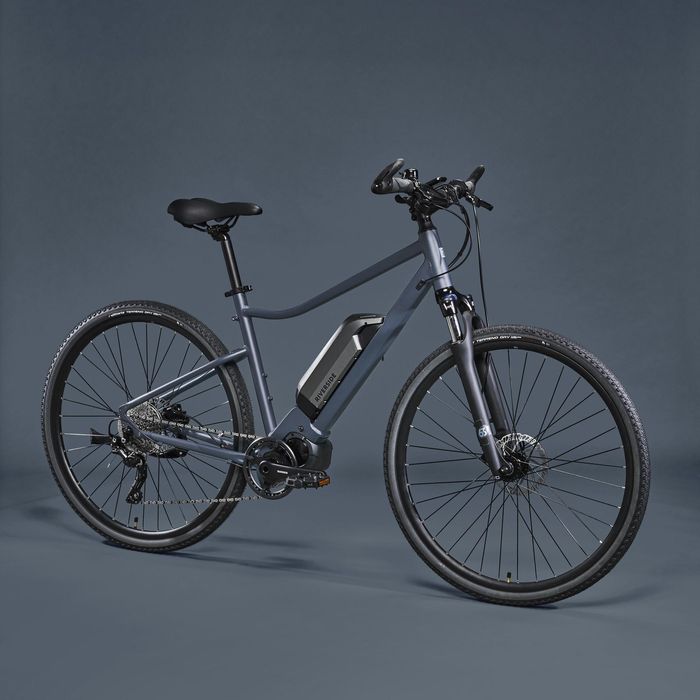 BICICLETA DE TREKKING ELÉTRICA RIVERSIDE 540 E AZUL (BATERIA CINZENTA)