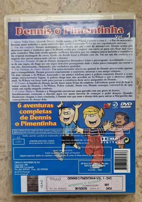 DVD série infantil anos 80 Denis, o Pimentinha