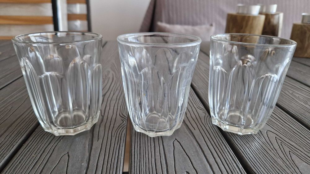 3 copos de vidro vintage Crisal