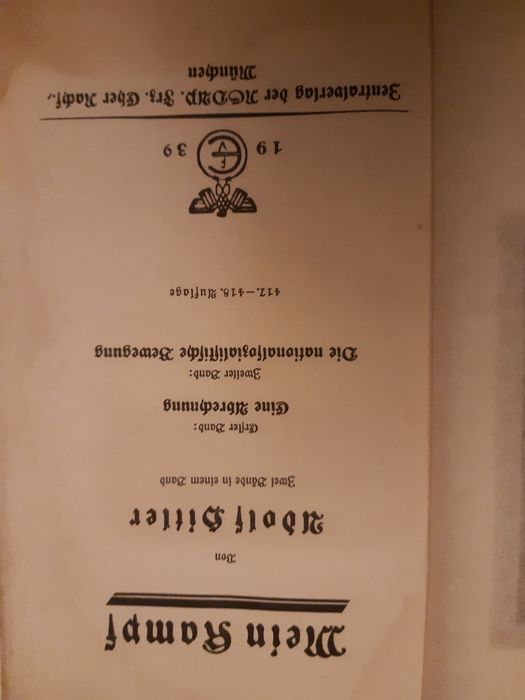 Mein Kampf Beamtenausgabe 1939