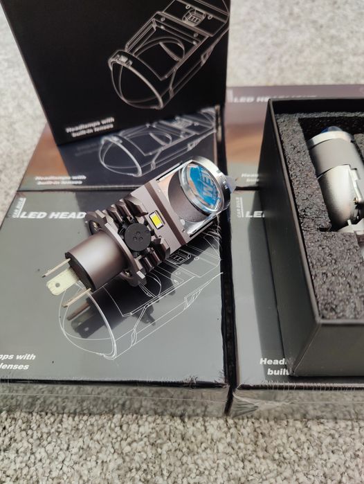 F40B H4 автосвет BI - LED мини лінзи мини линзы 80W/6000K. Комплект