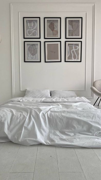 Біла постільна білизна бязь Premium